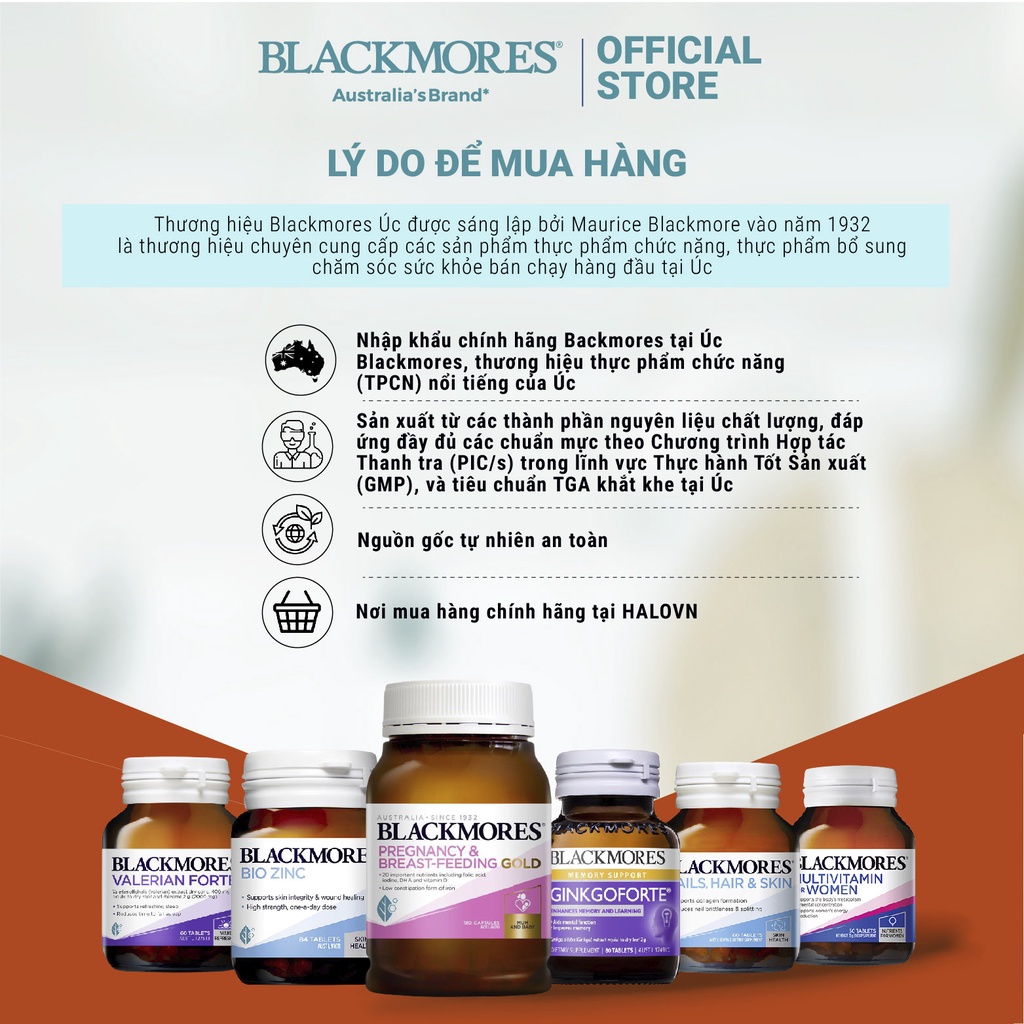 Bổ Xương Khớp Blackmores Glucosamine 1500mg 150 Viên Úc, Hỗ Trợ Các Vấn Đề Về Xương Khớp