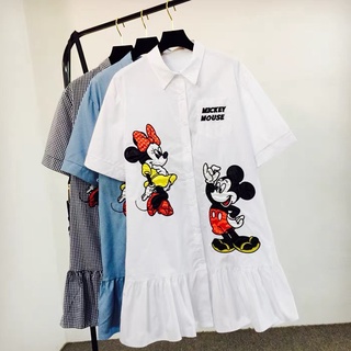 Váy mặc mùa hè cho bé gái size đại họa tiết micky mouse xinh xắn BEESHOP H22029