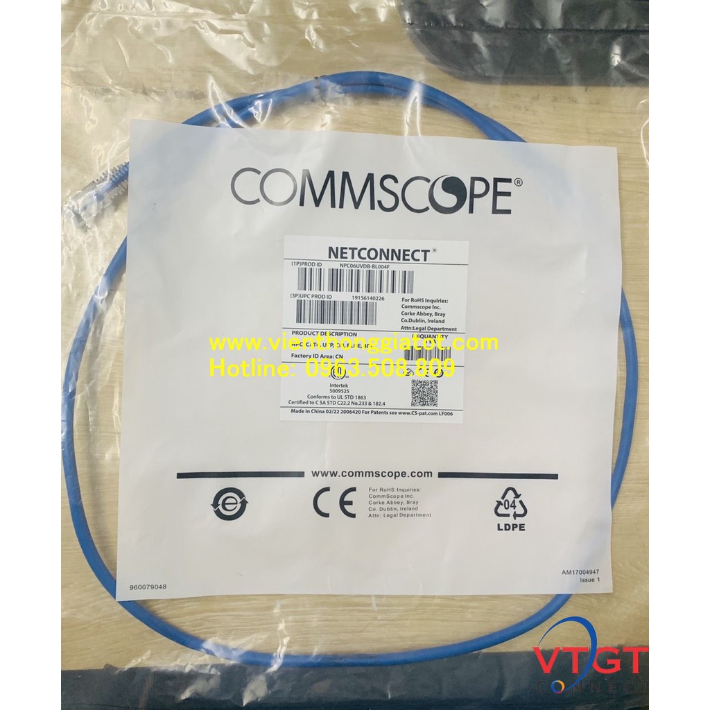 Dây mạng, Dây Nhẩy Patch cord Commscope 5M, 10m, 15m, 20m cat6  cao cấp