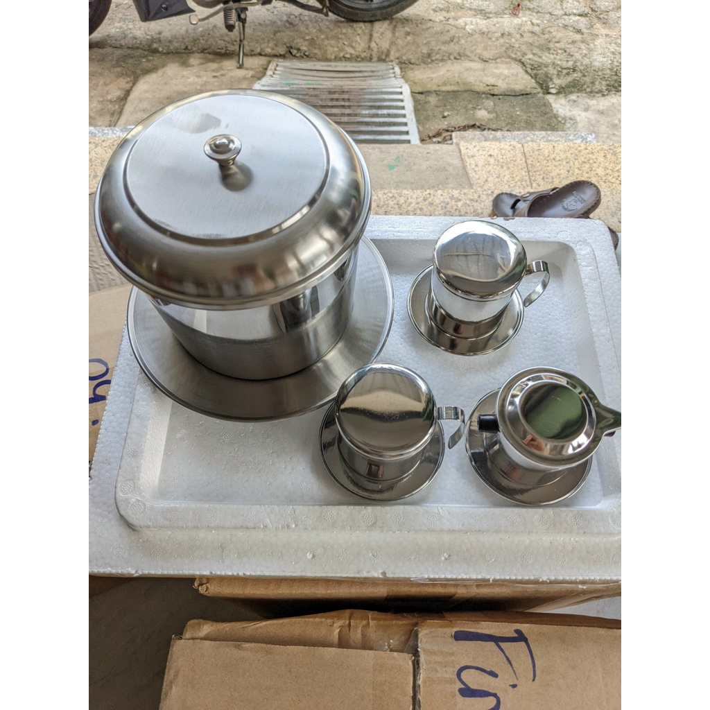 Phin inox đại loại 500g cà phê không logo, phin inox an toàn cho sức khoẻ, phin lớn pha được 15 đến 20 ly cà phê