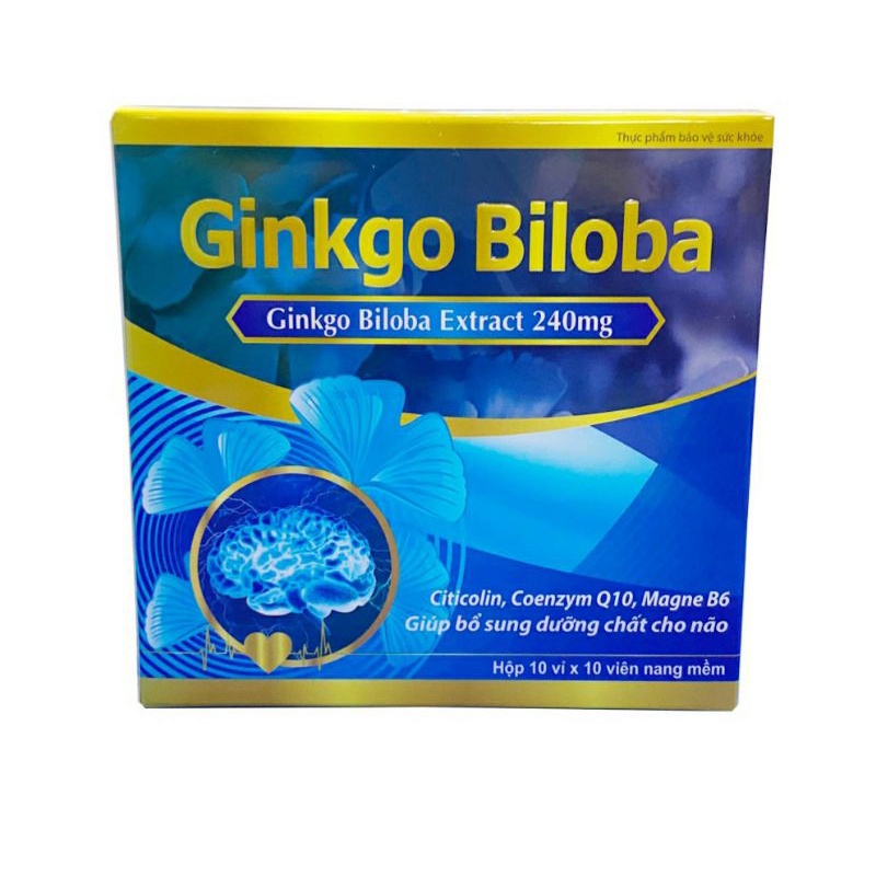 Ginkgo biloba 240 with Citicolin giúp bổ não, hoạt huyết _Hộp 100 viên