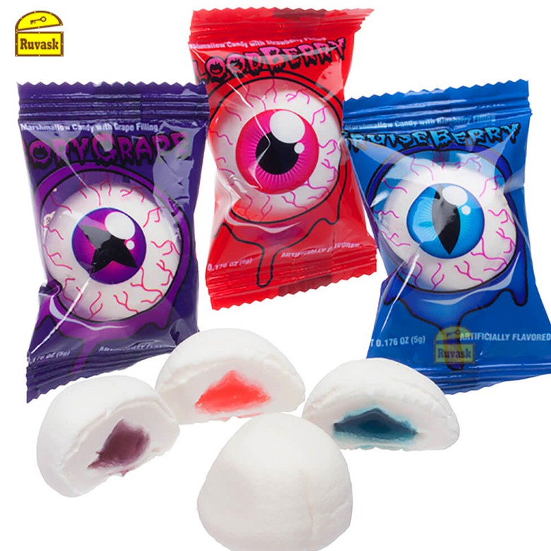 Kẹo Marshmallow Hình Con Mắt Thái Lan 10 GÓI + TẶNG 1 GÓI - Kẹo Dẻo Mềm, Kẹo Halloween Ma, Kẹo Hoạt Hình, Kẹo Lễ Hội