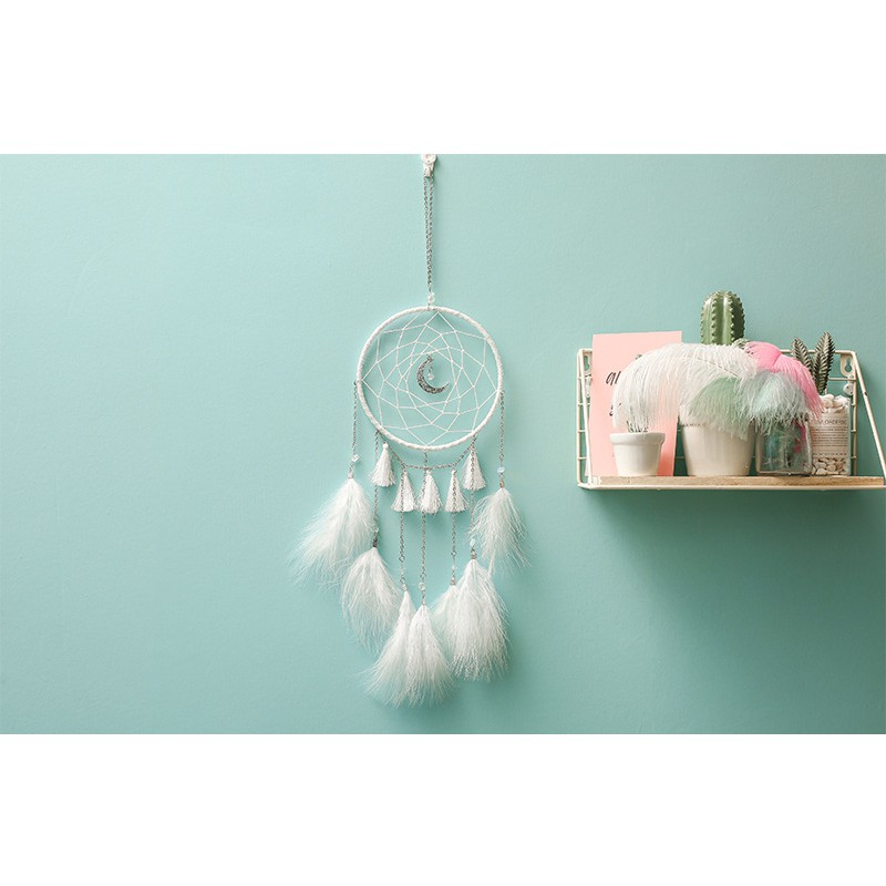 Dream Catcher Lông Vũ Mặt Trăng Trang Trí PA9847