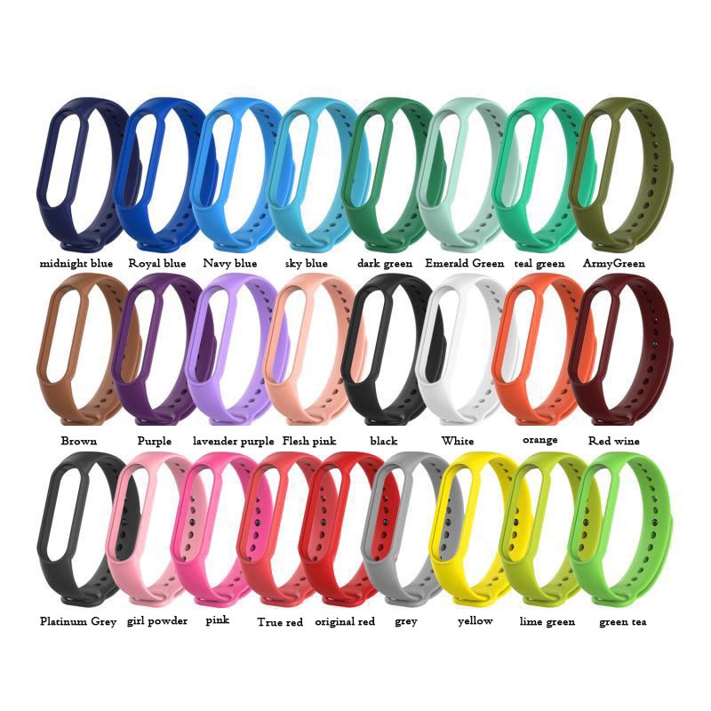 Dây đeo silicon thời trang thể thao năng động cho Xiaomi Mi Band 6 5 4 3 ywVt