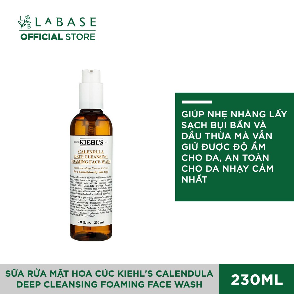 Sữa Rửa Mặt Hoa Cúc - Kiehl’s Calendula Deep Cleansing Foaming Face Wash