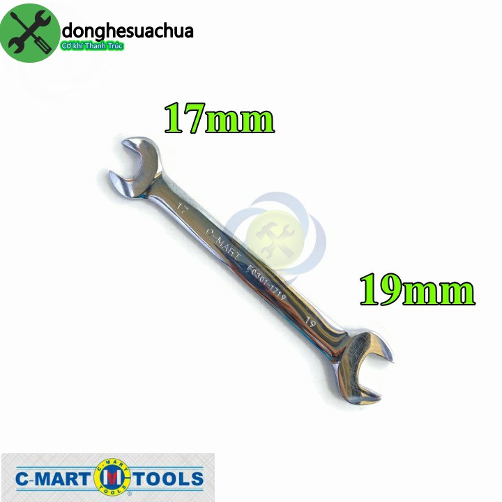 Cờ lê hai đầu miệng 17mm và 19mm C-Mart F0301-1719