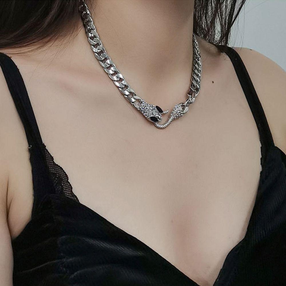 Vòng cổ Phong Cách Hip Hop Cá Tính Cho Cặp Đôi|Khuyên Tai Hình Rắn Phong Cách Đường Phố Hàn Quốc Cá Tính