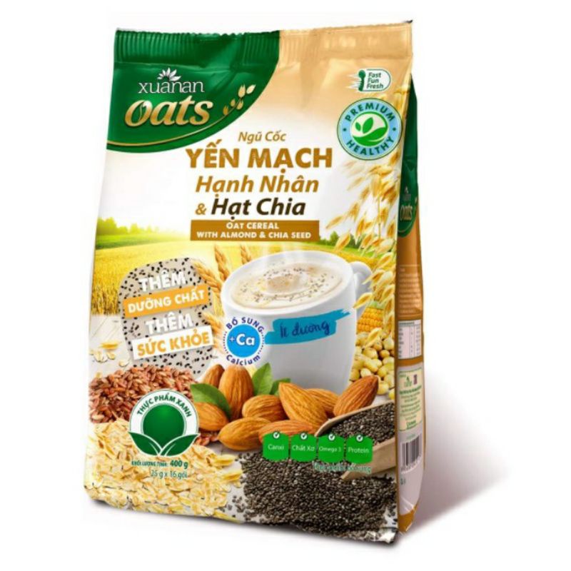 Ngũ Cốc Hạnh Nhân hạt chia 400g( tặng kèm)