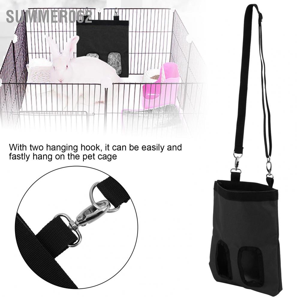 Summer062 Rabbit Feeding Bag Non‑toxic Hay Feeder Hanging Device for Small Pets