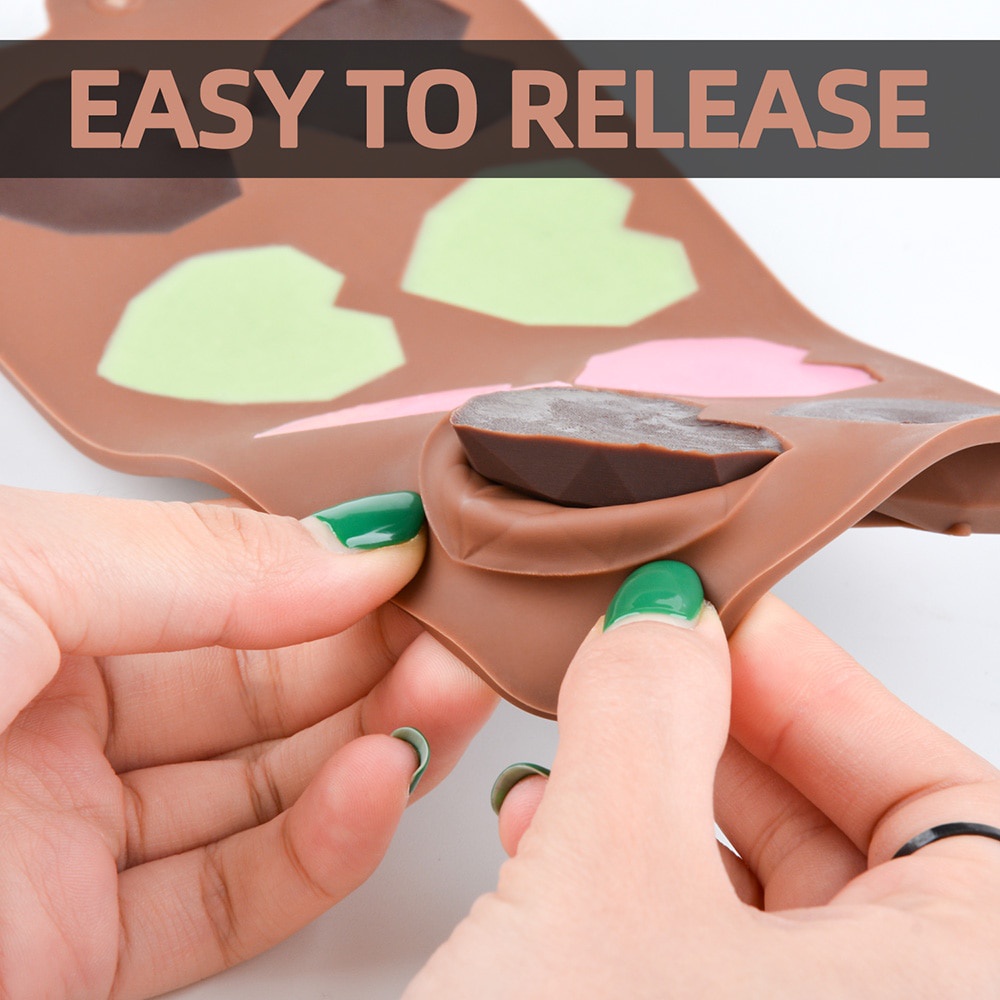 Khuôn Silicon Trái Tim - Làm Chocolate - Panna Cotta - Mousse - Pudding - Tàu Hũ - Làm Thạch - Dụng Cụ Làm Bánh