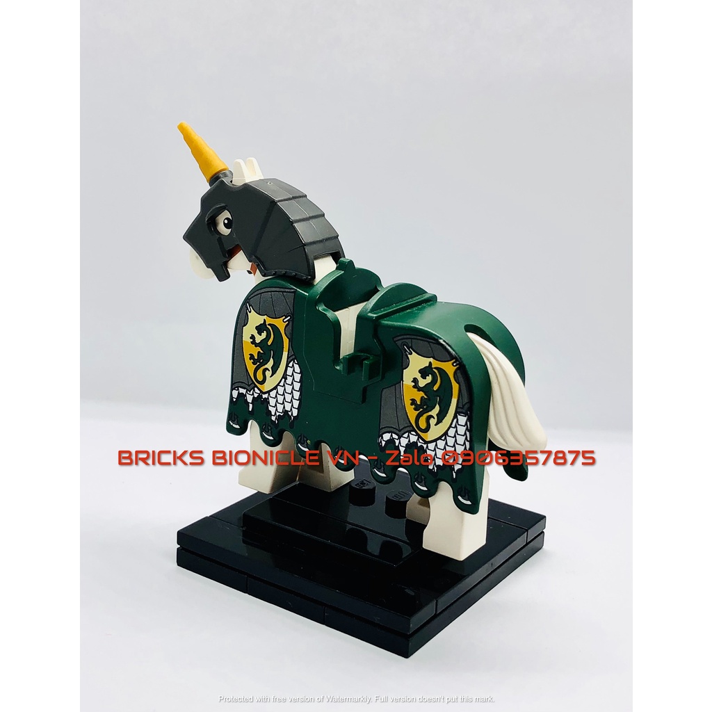 LEGO ACCESSORY - ĐỒ CHƠI XẾP HÌNH LEGO PHỤ KIỆN GIÁP NGỰA - Barding Ruffled Edge with Kingdoms Dragon Shield and Armor