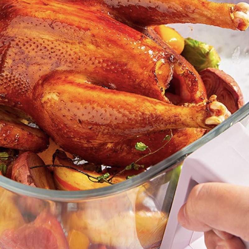 Nồi chiên không dầu khay thuỷ tinh trong suốt BABYSTAR 4.5L  màu tím/xanh bảo hành 12 tháng