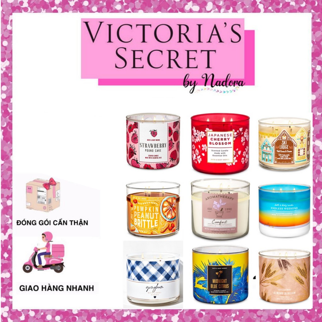 Nến Thơm Bath Body Works Scented Candle 3 bấc