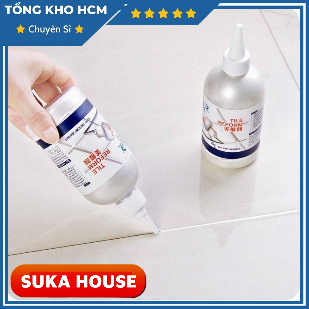 Sơn Kẻ Chỉ Gạch Màu Trắng TILE REFORM Chai 280ml SUKAHOUSE H217