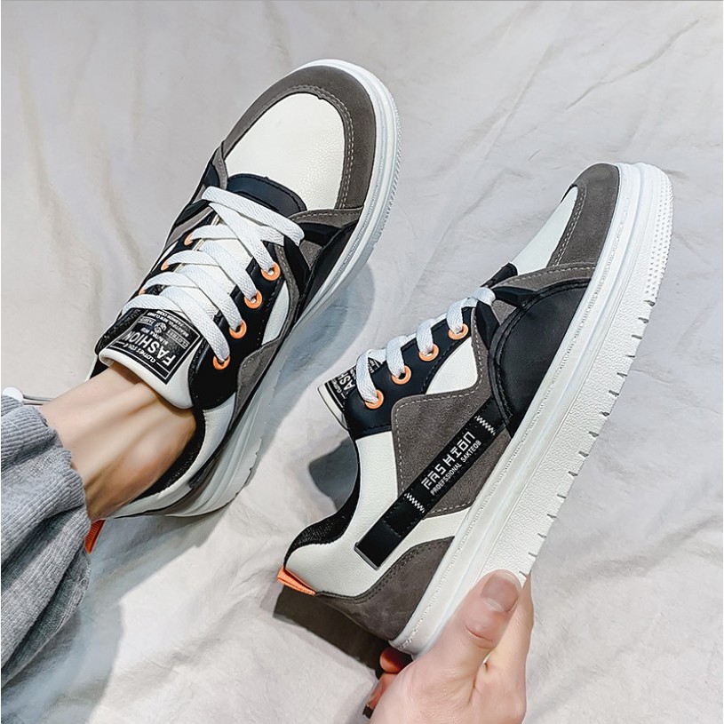 Giày Nam Cổ Thấp Thể Thao 2021 Sườn Chữ Phối Màu Siêu Đẹp AVISHOP - 405