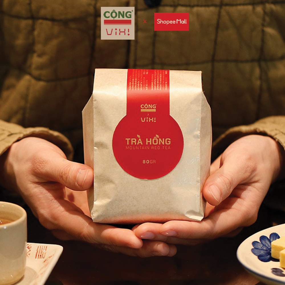 Hồng trà cổ thụ Cộng Cà Phê x ViXi kèm 1 tép cafe túi nhúng (8gr)