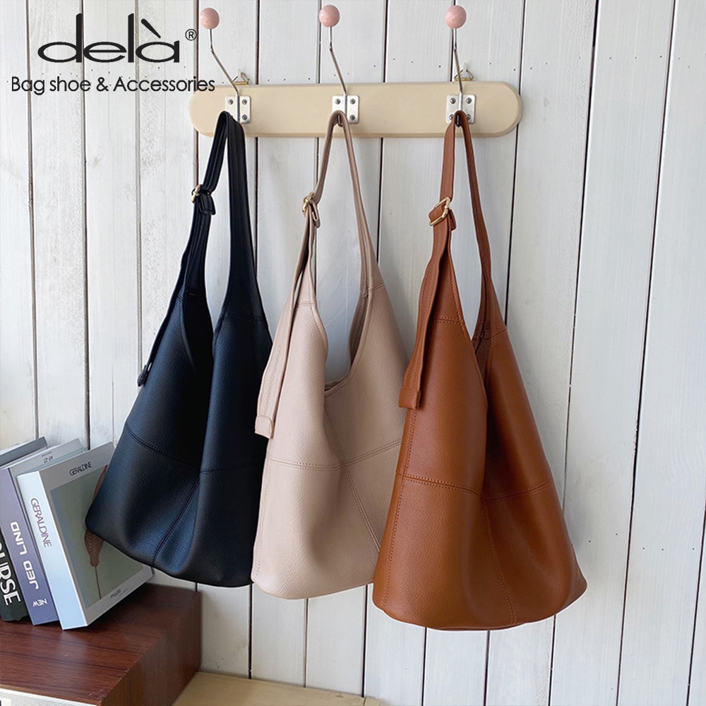 Dela Túi Đeo Vai Cỡ Lớn Mềm Mại Phong Cách Hong Kong Thời Trang Cho Nữ