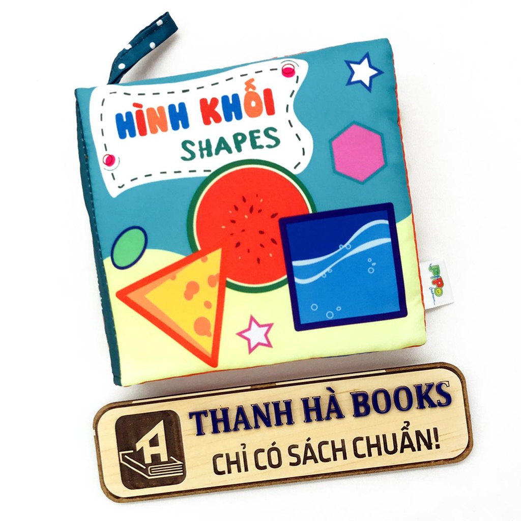 Sách vải sơ sinh song ngữ - kích thước 12x12x3 cm - PIPO Việt Nam