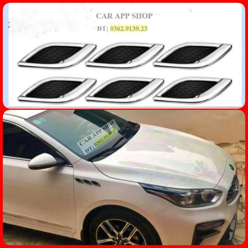 Ốp Mang Cá Thể Thao Kiểu Xe Sang Maserati  Hàng Loại 1 Lăp Chung Cho Mọi xe Chất Liệu Hợp Kim Không Gỉ