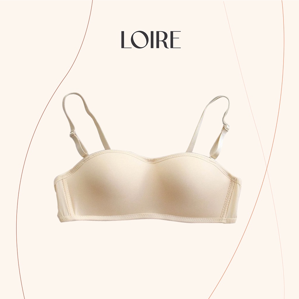 [Mã FAMARAL1 giảm 10K đơn từ 50K] Áo Lót Quây Không Gọng Viền Cao Su Chống Tụt LOIRE BRQ02