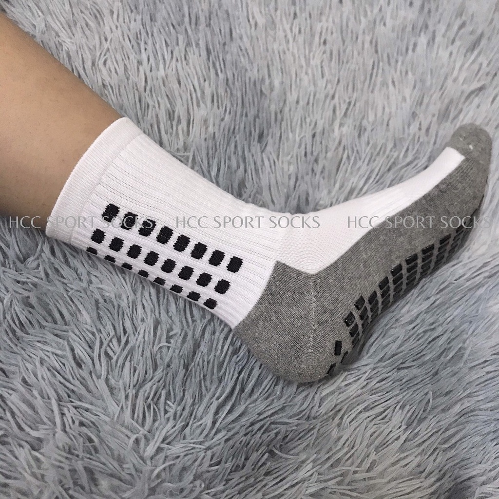 Tất Đá Bóng Chống Trơn HCC SPORTS, Vớ Đá Banh Chống Trượt - Tất Dệt Kim Cổ Lửng