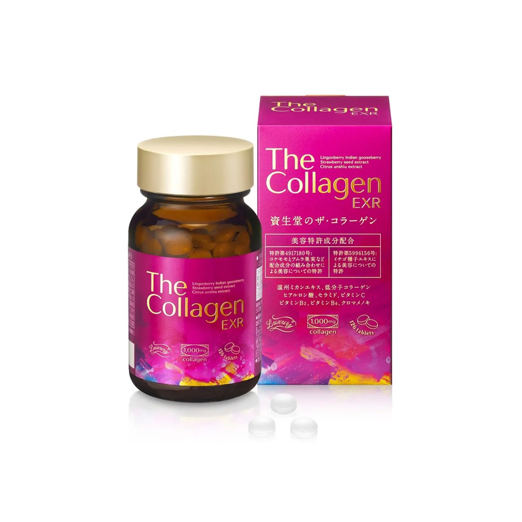 Viên uống dẹp da The Collagen Shiseido 126 viên bổ sung HA & Gaba chống lão hóa, giúp da căng mọng, trẻ đẹp Nhật Bản
