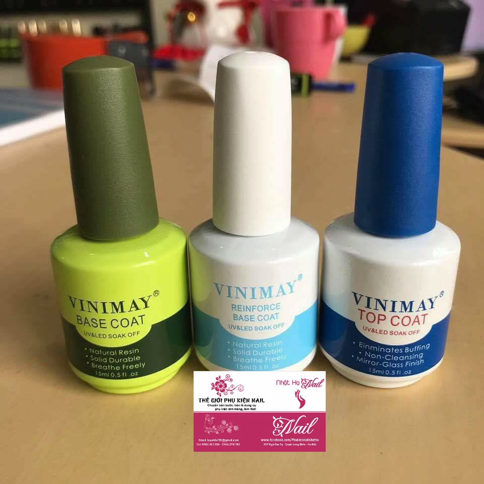 Bộ Base Top Cứng Móng Vinimay Chính Hãng  (set 3 chai )
