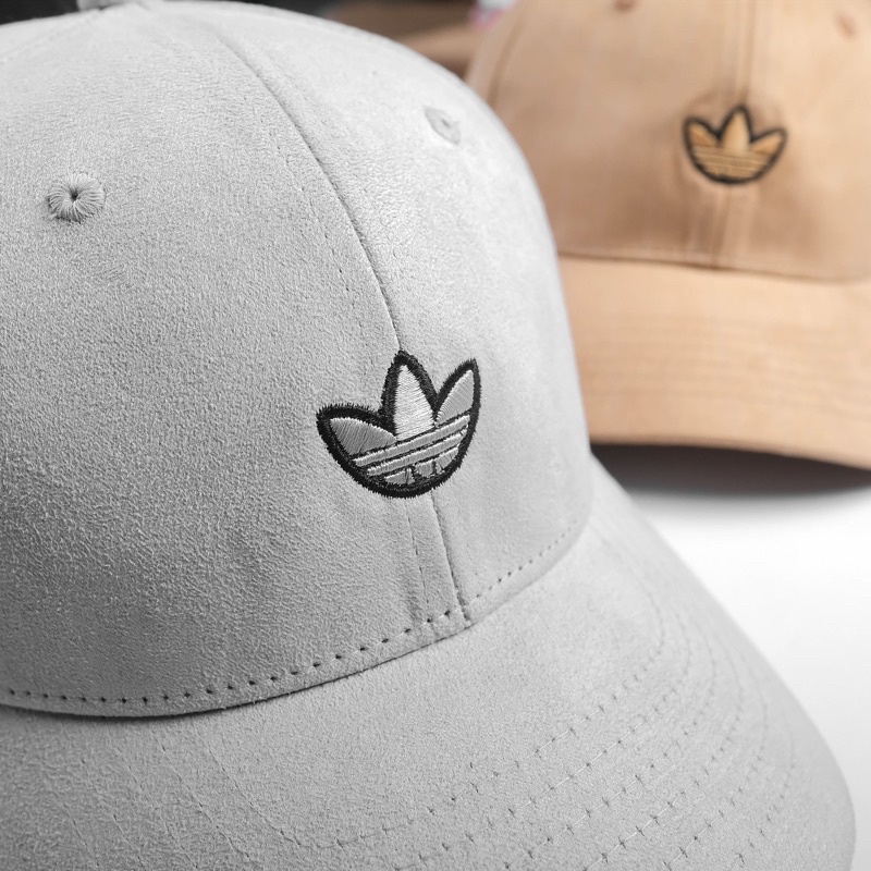 Mũ lưỡi trai nam nữ thương hiệu Adidas chất liệu da lộn logo thêu tỉ mỉ