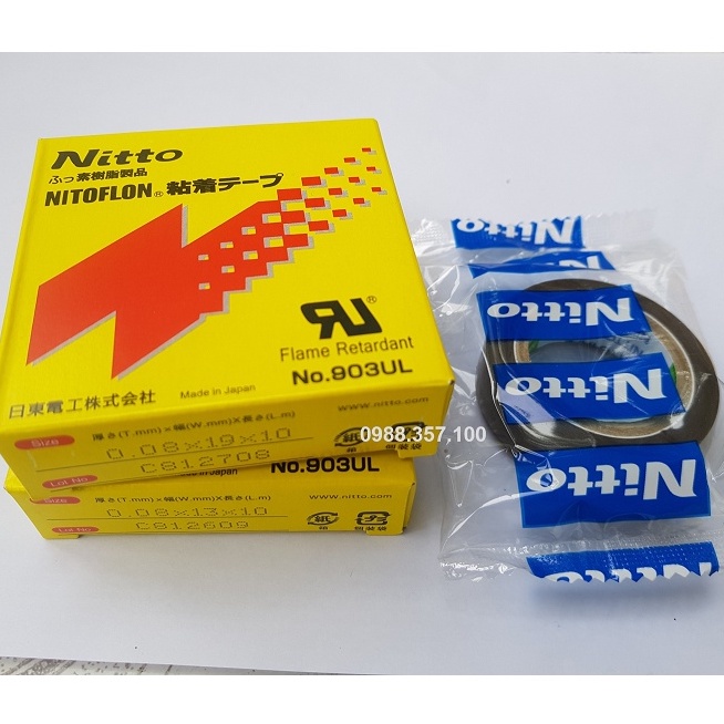 Băng keo nhiệt Nitto 903 UL 0,08mm x 50mm x 10m