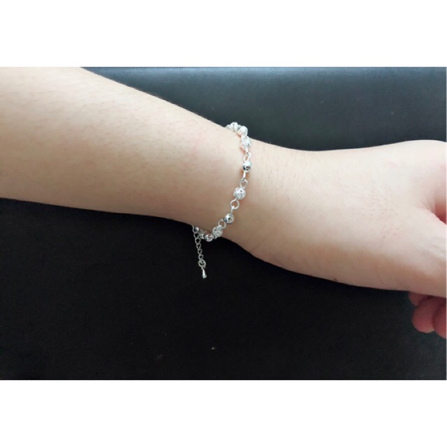 [Mã FAMARAL2 giảm 10K đơn 50K]Lắc tay 2 hình bi bạc 925 Ý xinh xắn sale giá rẻ