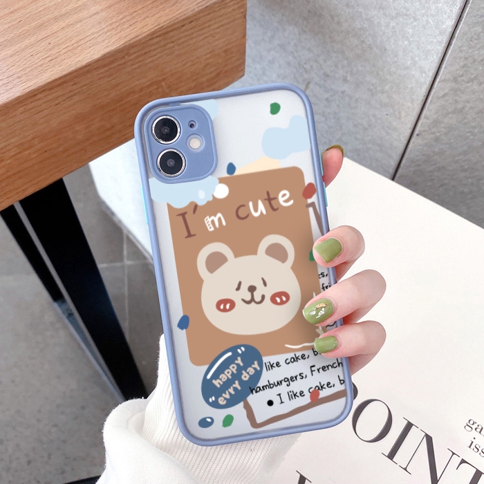 Ốp iphone - Ốp lưng viền nhám Gấu thỏ i'm cute 6s/6splus/7/8/7plus/8plus/x/xs/xs max/11/11promax - Awifi Case U5-18 | BigBuy360 - bigbuy360.vn