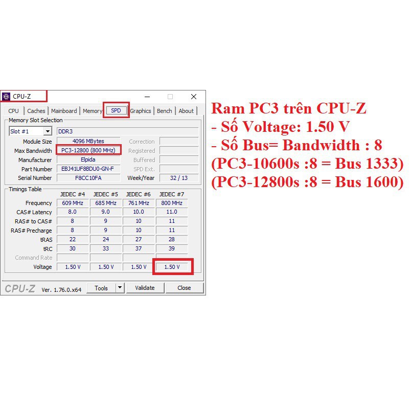 RAM Laptop 4Gb DDR3 cũ tháo máy BUS 1333 1600 (Ram Laptop PC3-4G cũ)