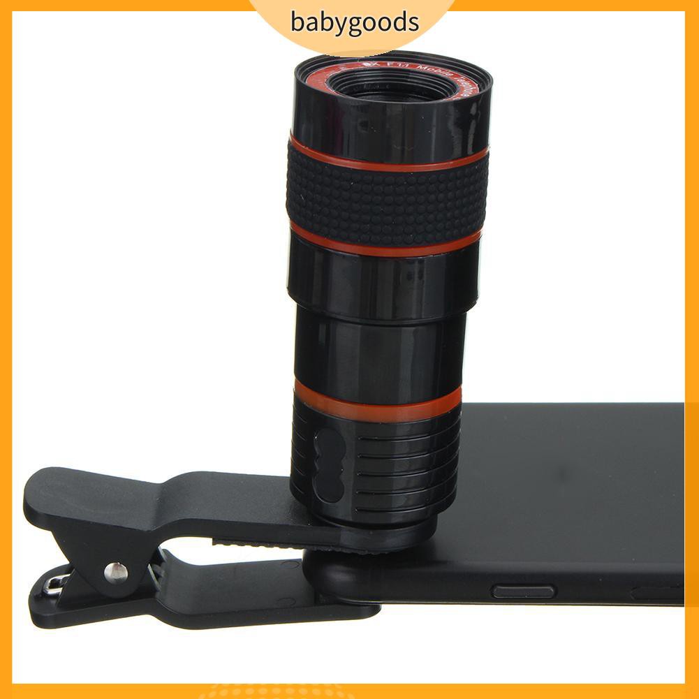 ★BGS★8X Zoom Telescope Phone Clip Lens Camping Hunting Mobile External Monocular