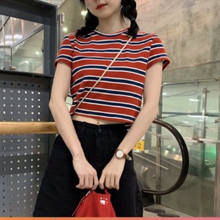 Chuẩn Áo croptop màu kẻ ngang thời trang dành cho nữ đẹp