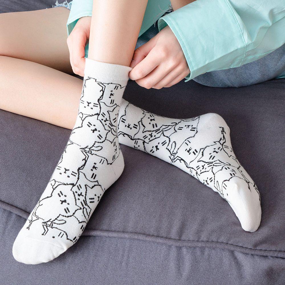 Vớ Nữ In Hình Mèo Hoạt Hình Vui Nhộn