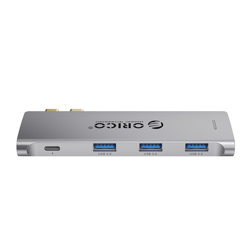 Đế cắm đa năng 5 (3 USB, HDMI, Type C Thunderbolt3 ) trong 1 cho MacBook Orico 2CT-5H-GY - Hàng Chính Hãng