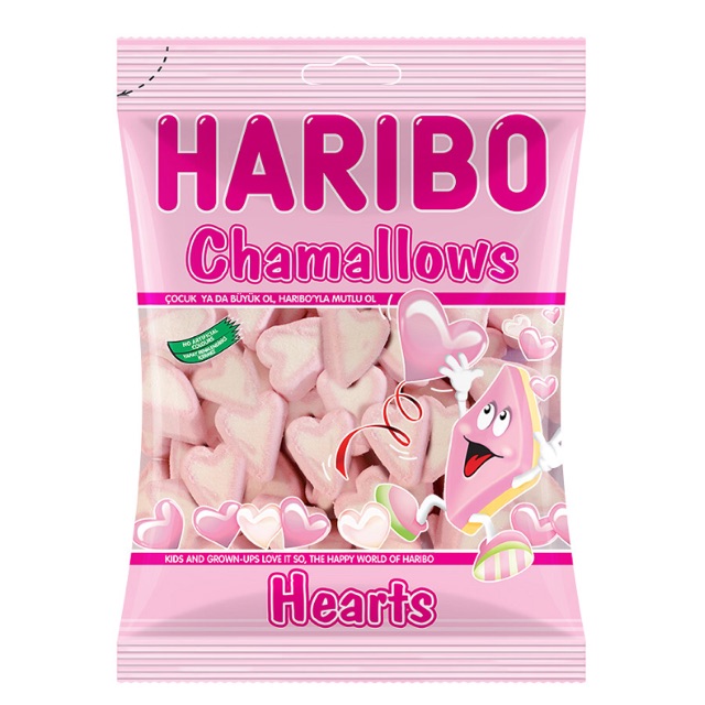 Kẹo Xốp Haribo Chamallows Hearts (150g)