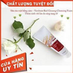 Sữa Rửa Mặt Hồng Sâm (Hàn Quốc)_VEROBENE RED GINSENG CLEANSING FOAM 150ml