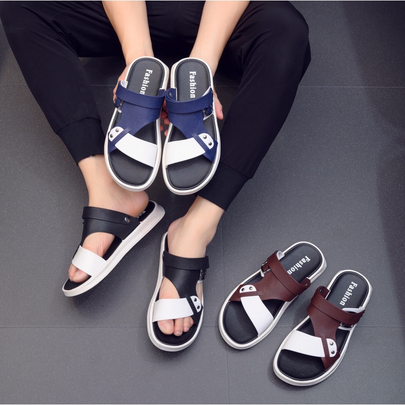 DÉP NAM CAO SU SANDAL ĐI CỰC KÌ ÊM ÁI PHONG CÁCH LỊCH SỰ SANG TRỌNG