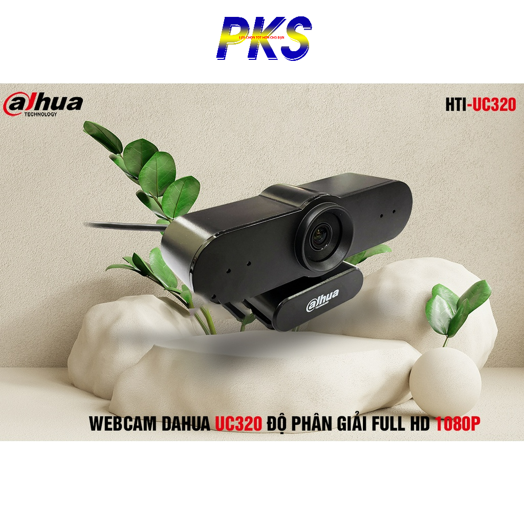 Webcam Dahua HTI-UC320 phân giải full HD 1080P hỗ trợ đàm thoại trực tuyến