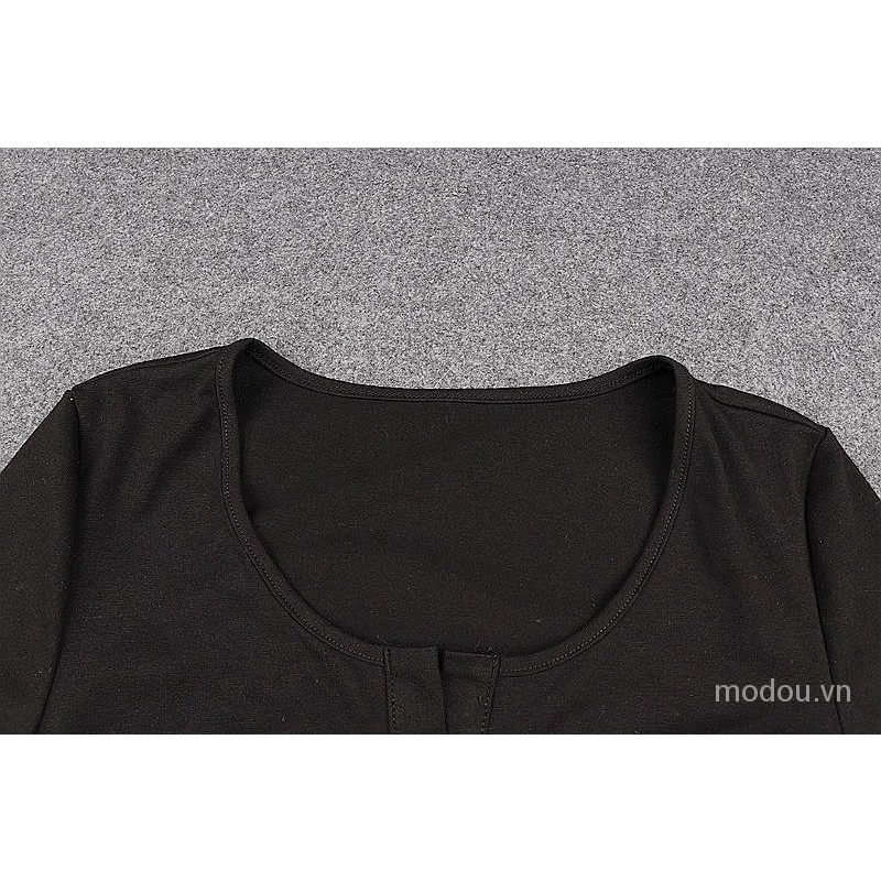 Bodysuit tay dài phối nút thiết kế quyến rũ a5qT