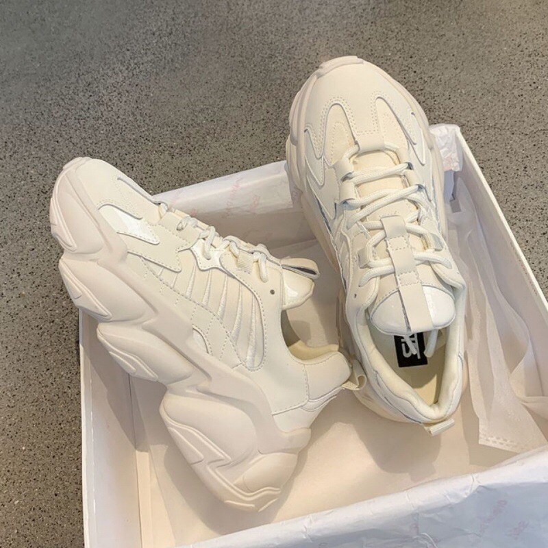 Giày thể thao nữ da PU,Giày Nữ Ulzzang Thể Thao Độn Đế Cao 5cm kiểu dáng cực trẻ trung năng động | BigBuy360 - bigbuy360.vn