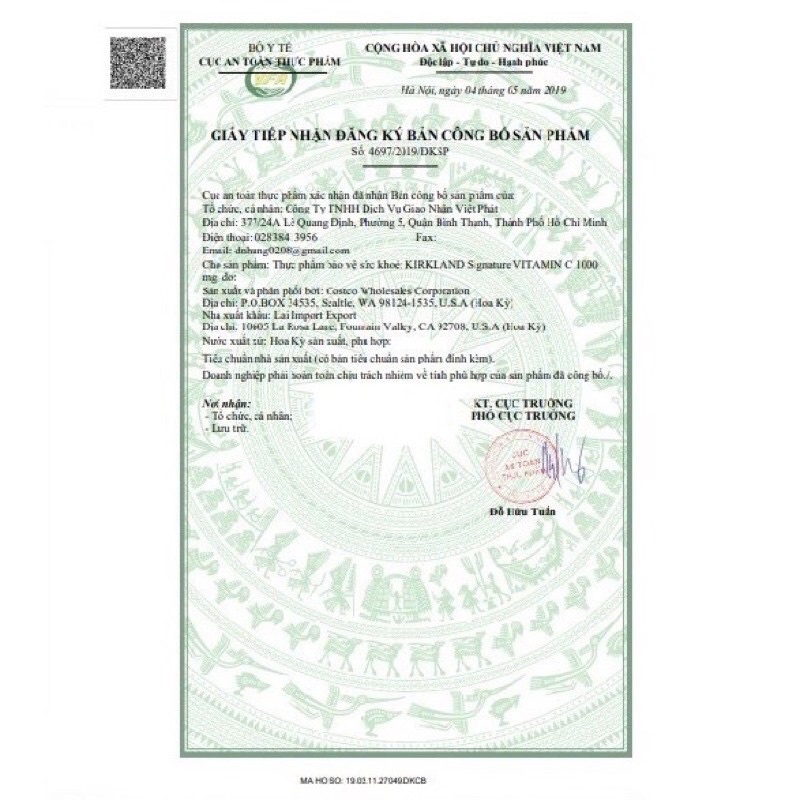 Viên Nhai Kirkland Vitamin C 1000mg Của Mỹ  mua tại costco