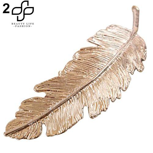 Kẹp tóc hợp kim hình chiếc lá dễ thương