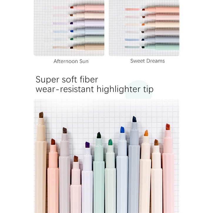 Bút Dạ Quang Màu Morandi Dùng Trang Trí Tiện Dụng