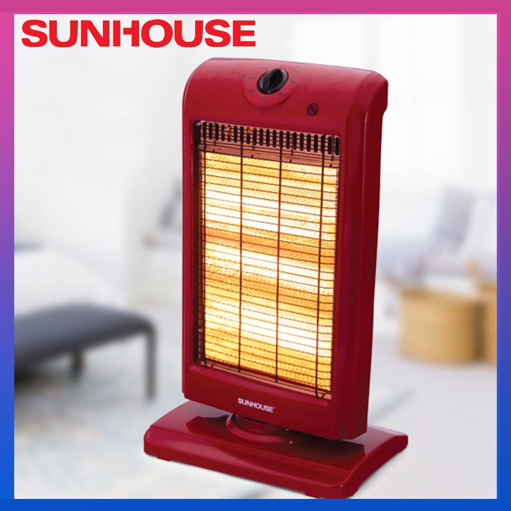 Đèn sưởi điện 3 bóng Halogen Sunhouse SHD7016 công suất 1000W toả nhiệt đều, làm ấm nhanh, an toàn với người dùng