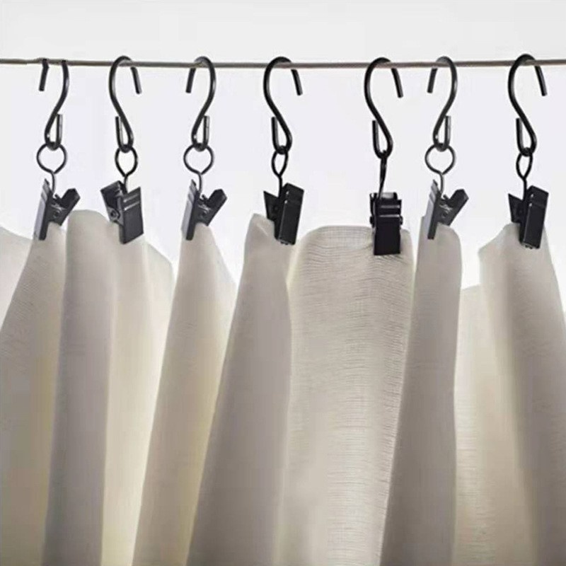 Set 10 Dây Treo Ảnh Chữ S Có Kẹp Bằng Kim Loại Đa Năng