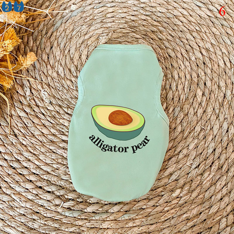 Áo Thun Sát Nách In Họa Tiết Trái Cây Mềm Mại Siêu Bền Thời Trang Mùa Hè Cho Thú Cưng