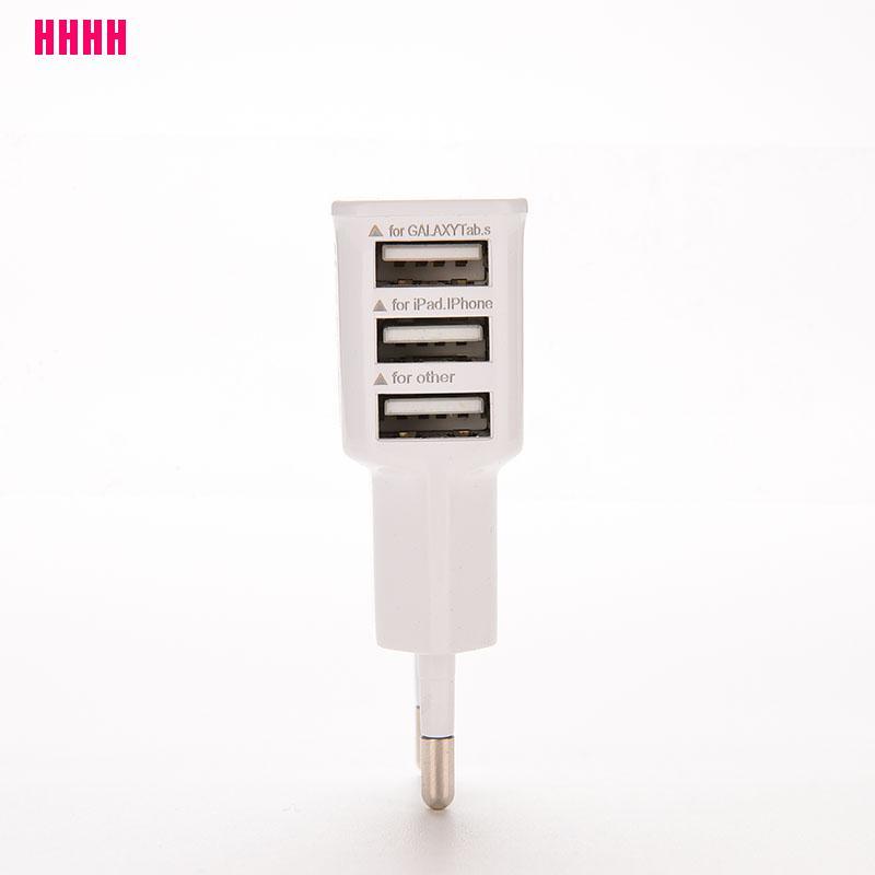 Củ Sạc 3 Cổng Usb Phích Cắm Eu Cho Iphone Samsung Galaxy S5