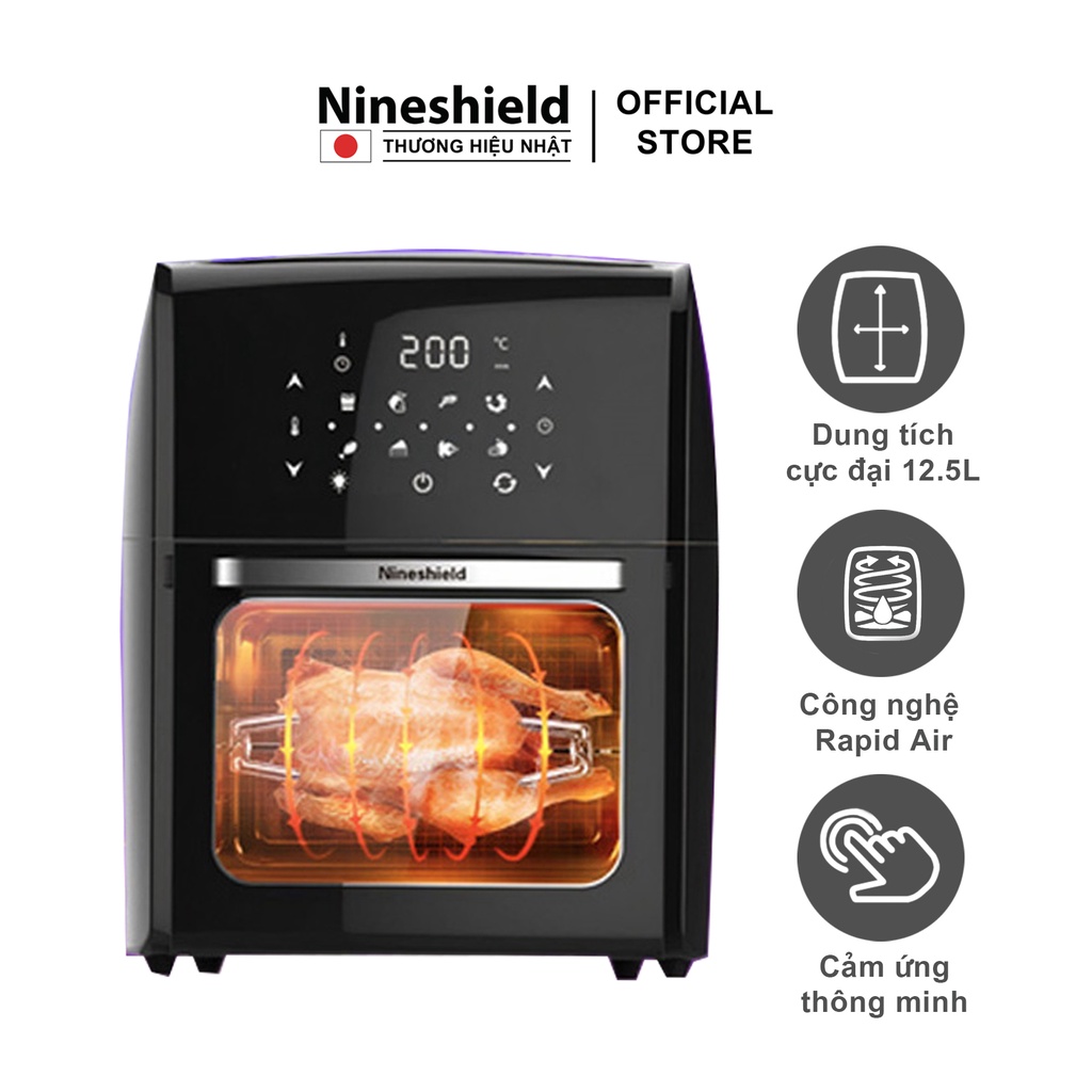 Nồi chiên không dầu Nineshield KB-1200, công suất 1800W, dung tích 12.5L